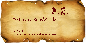 Mojzsis Renátó névjegykártya